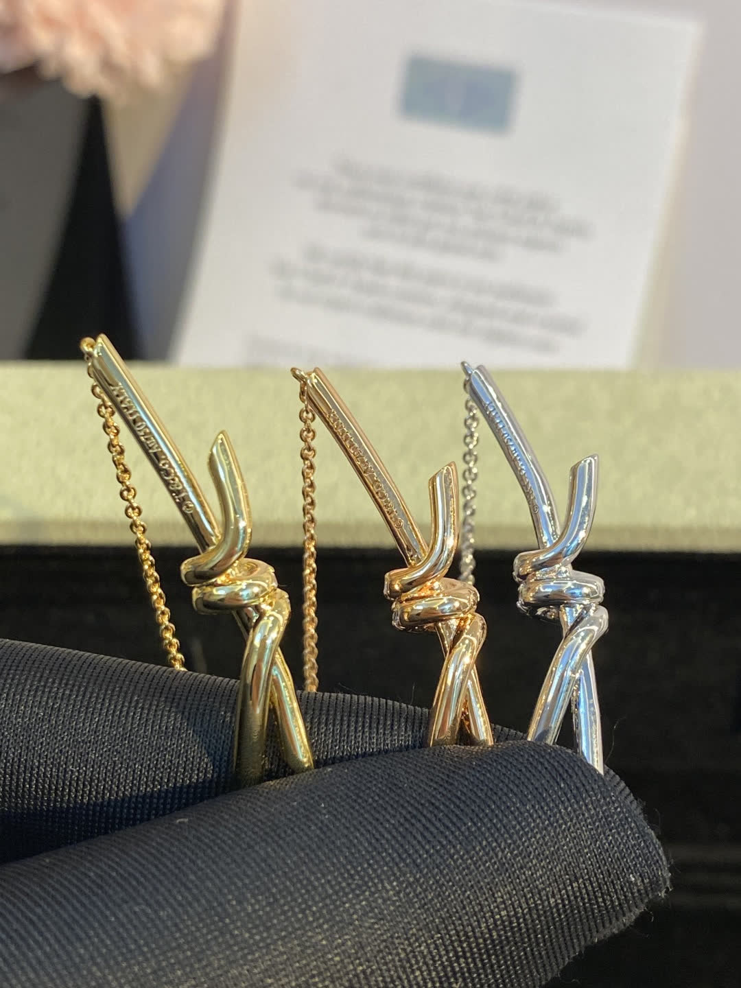 Tiffany & Co. Elsa Peretti® Diamond Bow Bar Necklace